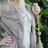 collier long bois et coeur