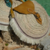 Panier rond avec bandoulière La plage boheme