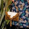 Pochette daim et peau Cuir et daim cuir véritable