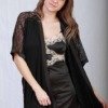 Kimono noir en coton modal IDEES SAINT VALENTIN coton modal