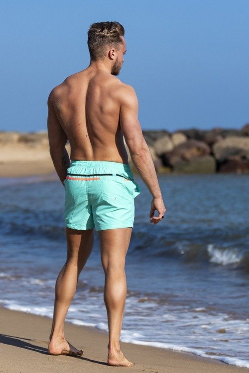 Maillot short pour homme bleu turquoise Maillot de bain homme