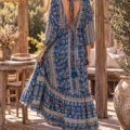 Longue robe bohème au touché soie Mode boheme Longue robe bohème au touché soie Mode boheme