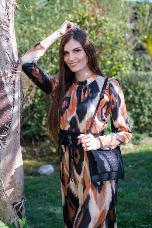 Robe imprimée longueur midi Robe toutes saisons Robe