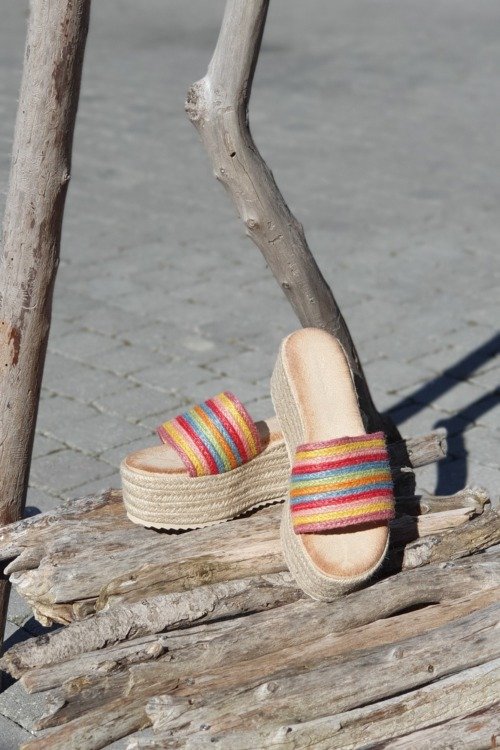 Mules compensées HIPPIE Accessoire de plage beachwear