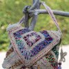 Sac besace en jute tressée colorée Jute et paille boheme