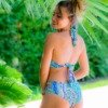 Maillot de bain triangle imprimé Moorea et sa culotte taille haute Nos créations maillot de bain