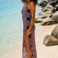 Robe longue en voile SAVANE La plage made in france Robe longue en voile SAVANE La plage made in france