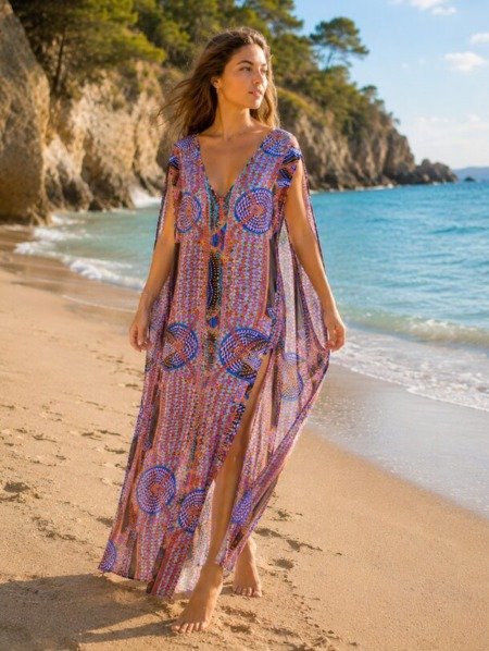 Robe longue en voile SAVANE La plage made in france Robe longue en voile SAVANE La plage made in france