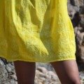 Kaftan brodé en voile de coton La plage kaftan