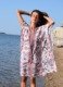 Kaftan brodé en voile de coton La plage kaftan
