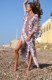 La tunique kaftan en soie imprimé cachemire La plage beachwear