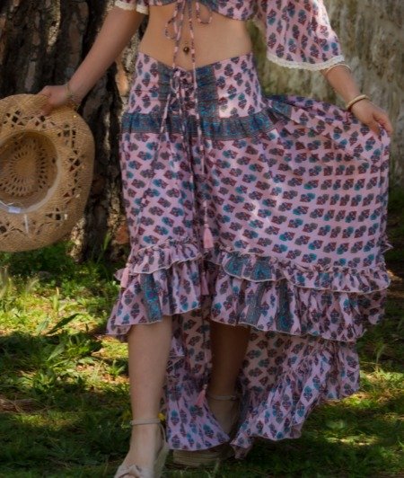 Jupe « Esmeralda » en soie imprimée Jupes boheme