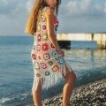 Robe débardeur en crochet à franges La plage crochet