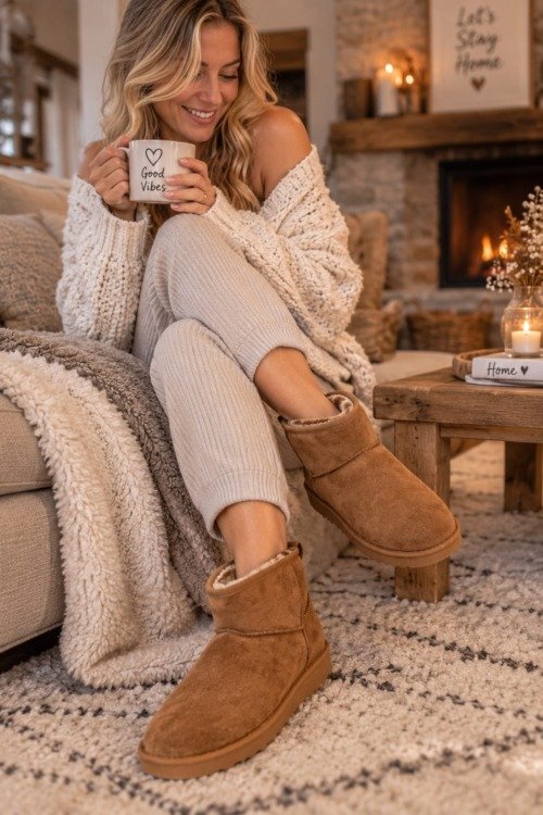 Bottines fourrées façon boots Les chaussures boots