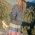 Gilet grosse maille fait main Les SOLDES D'HIVER boho chic