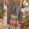 Gilet grosse maille fait main Mode boho chic Gilet grosse maille fait main Mode boho chic