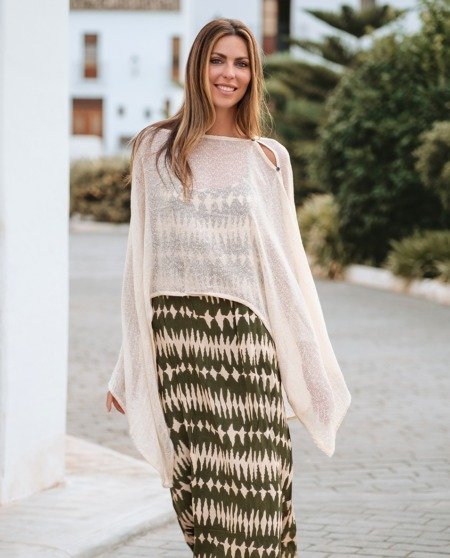 Le poncho en gaze de coton naturel La Isla Bonita 100% coton