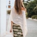 Le poncho en gaze de coton naturel La Isla Bonita 100% coton