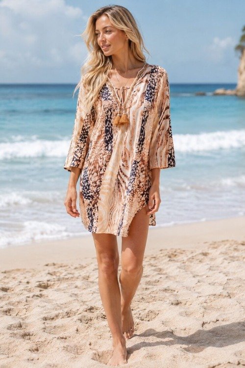 Robe de plage bijou 100% coton La Isla Bonita 100% coton
