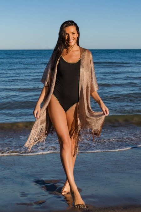 Maillot de bain 1 pièce noir et doré Maillot de bain Maillot de bain 1 pièce