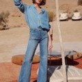 Jean denim pattes d&rsquo;Eph taille haute Mode jean délavé