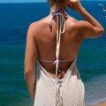 Robe dos nu 100% boho chic fait main La plage boheme