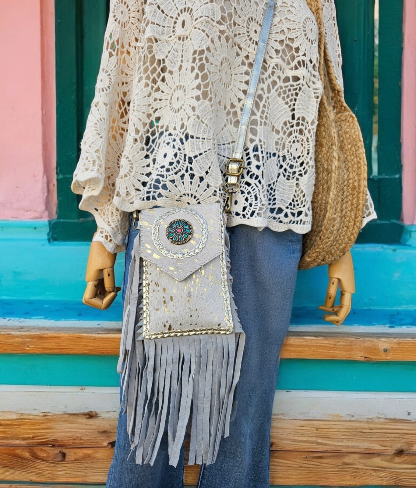 Pochette boho style pour téléphone