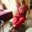 Pantalon fluide Dubaï couleur rouge brillant