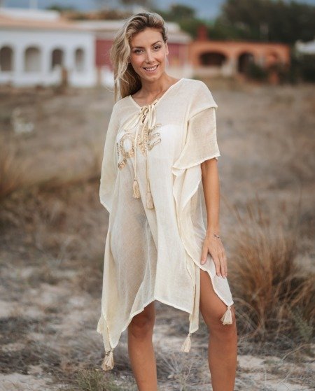 Kaftan 100% LOVE pour la plage La Isla Bonita boheme