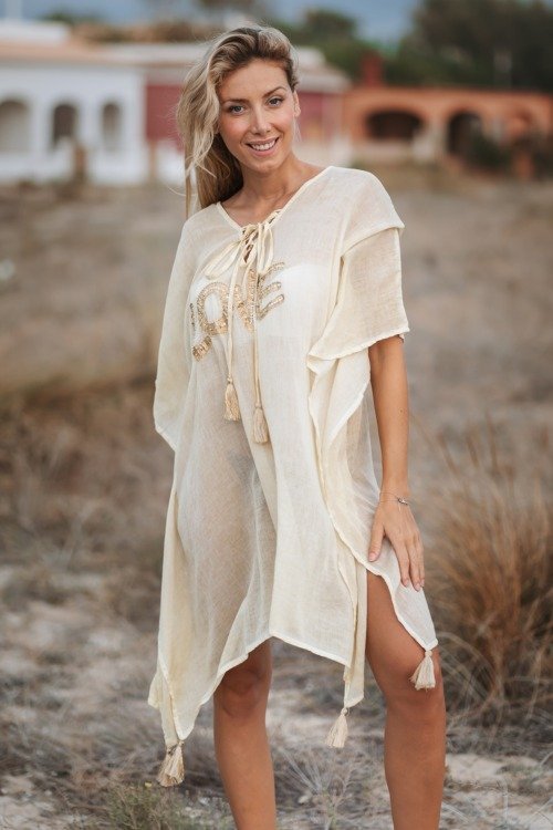 Kaftan 100% LOVE pour la plage La Isla Bonita boheme