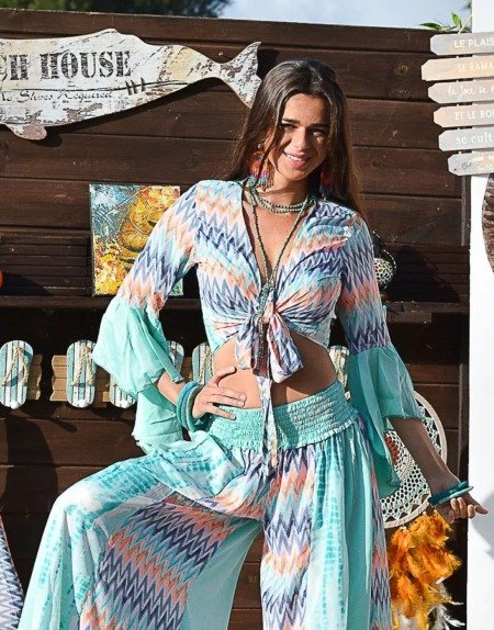 Cache-coeur imprimé des couleurs de l’été Les nouveautés blouse