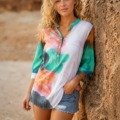 Chemise bohème en voile de coton La Isla Bonita 100% coton