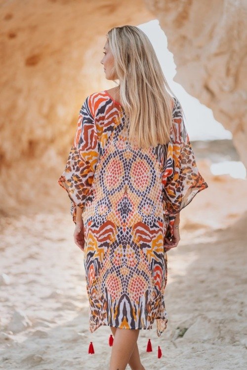 Kaftan 100% coton pour la plage La Isla Bonita boheme Kaftan 100% coton pour la plage La Isla Bonita boheme