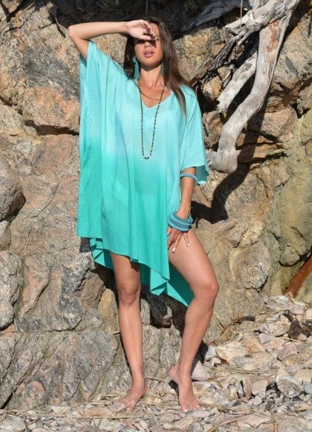 Kaftan en voile de coton ombré La plage kaftan