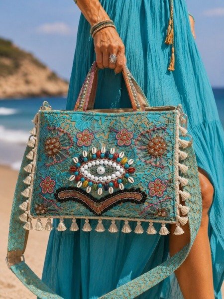 Grand sac d’été bandoulière Boho chic Cabas boheme Grand sac d’été bandoulière Boho chic Cabas boheme
