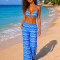 Maillot de bain 2 pièces triangle x son pantalon de plage La plage ensemble pantalon