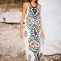 Robe d&rsquo;été dos nageur au motif géométrique La Isla Bonita bohème chic