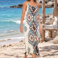 Robe d&rsquo;été dos nageur au motif géométrique La Isla Bonita bohème chic