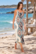 Robe longue bohème chic imprimé avec lurex La Isla Bonita boheme