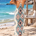 Robe d’été dos nageur au motif géométrique La Isla Bonita bohème chic Robe d’été dos nageur au motif géométrique La Isla Bonita bohème chic