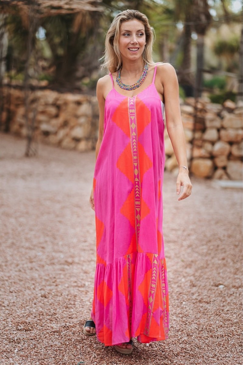 Robe Longue D'été Multicouleur Taille M - Style Maxi - Neuf Sans étiquettes