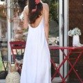 Robe déesse dos nu couleur blanc La plage beachwear
