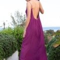 Robe longue déesse au dos nu Les nouveautés plage