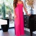 Robe longue déesse au dos nu Marques plage