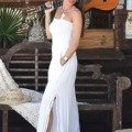Combinaison-pantalon bustier blanche La plage boheme