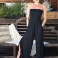 Combinaison-pantalon bustier noire La plage boheme