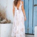 Robe dos nu en coton blanc de La Isla Bonita La Isla Bonita bohème chic