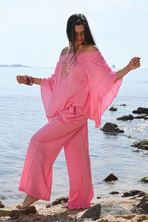 Pantalon boho-style de couleur unie La plage boheme