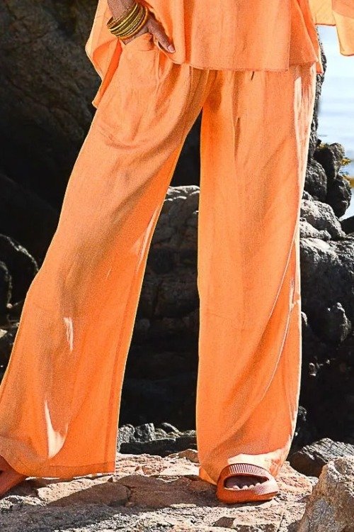 Pantalon boho-style de couleur unie La plage boheme