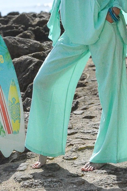 Pantalon boho-style de couleur unie La plage boheme